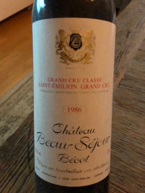 Château Beau-Séjour Bécot 1986 – vinrecension
